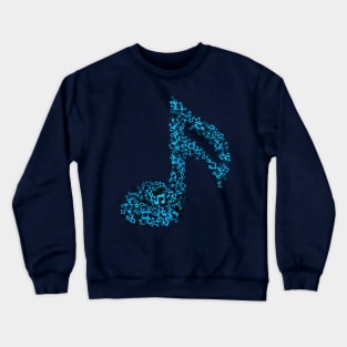 Dramabite Music notes harmony cute musical gift for musician Crewneck Sweatshirt